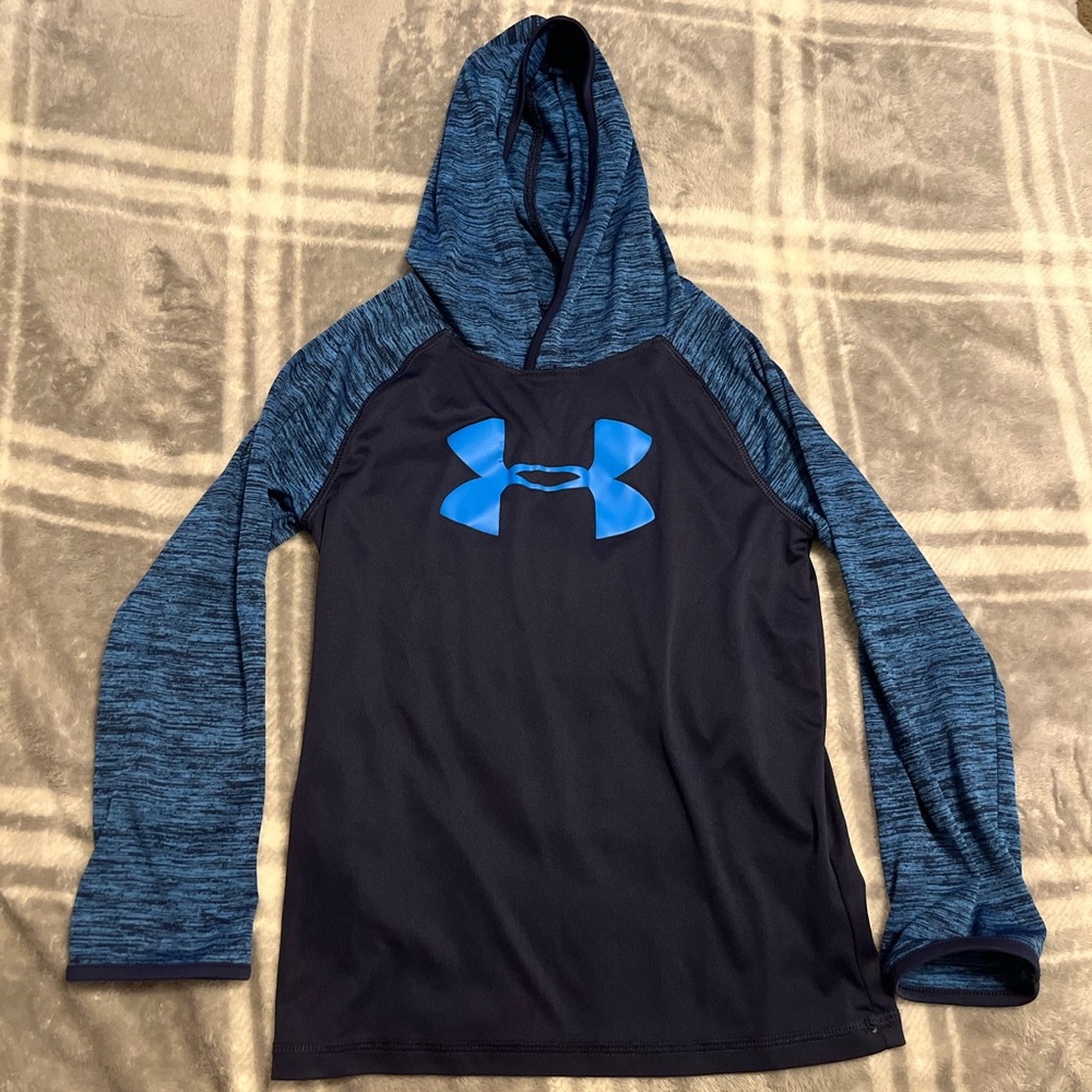 Under Armour Boys Blue/Black Hoodie Size 7